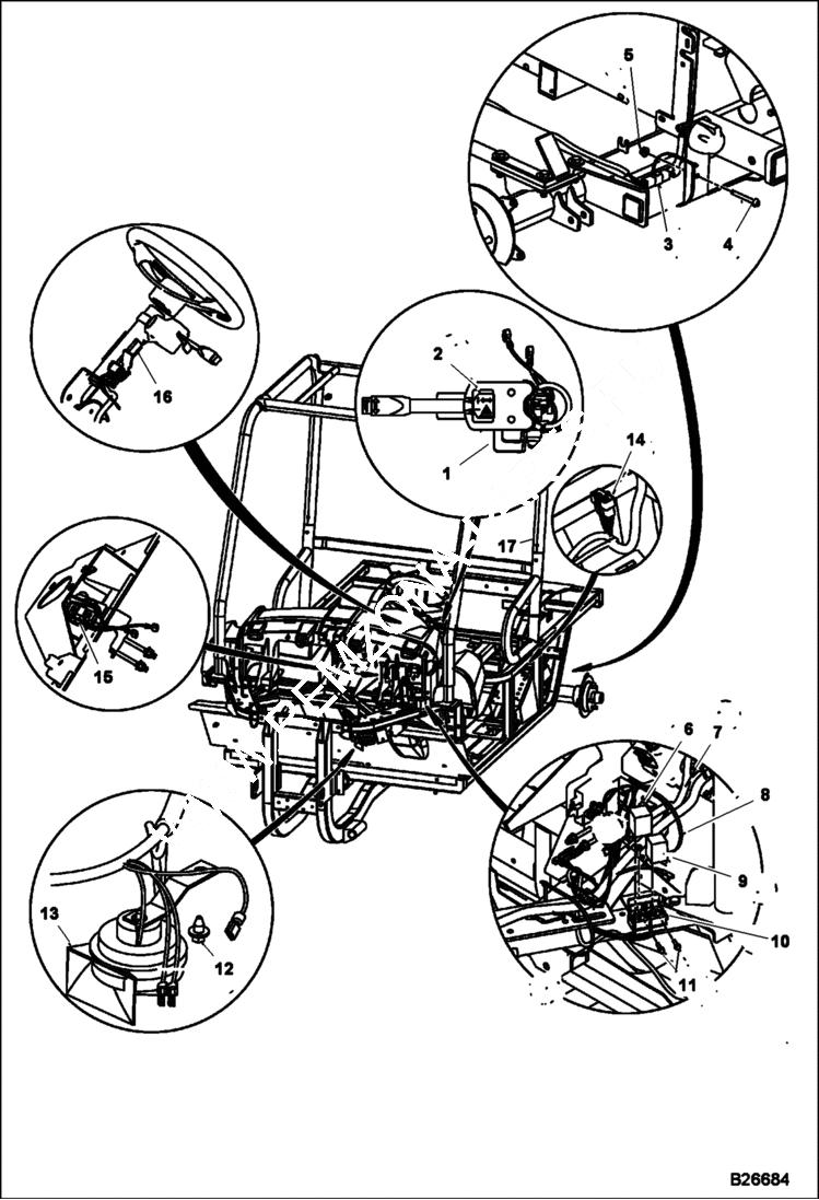 Схема запчастей Bobcat 2200 - LIGHTING INSTALLATION ELECTRICAL SYSTEM