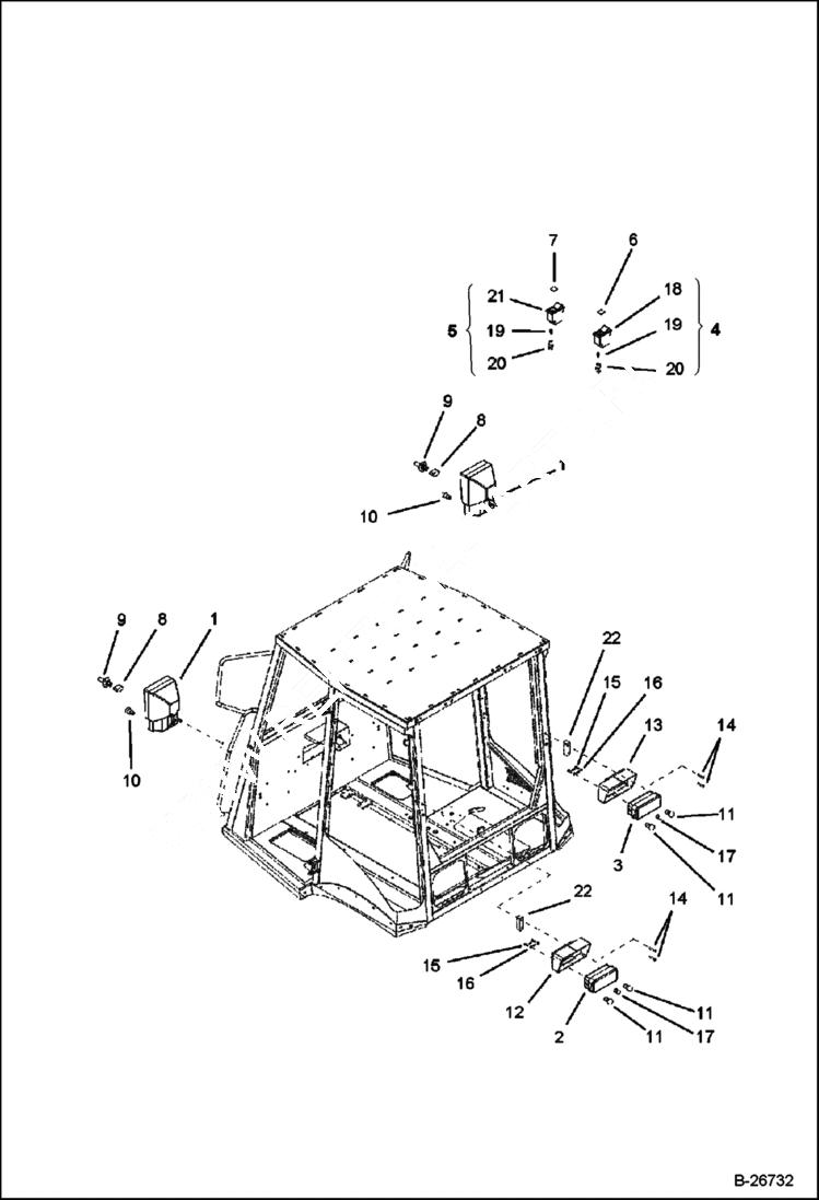 Схема запчастей Bobcat BL575 - MAIN LIGHTS (BL570) 5706 11025 & Below (BL575) 5720 11007 & Below ELECTRICAL SYSTEM