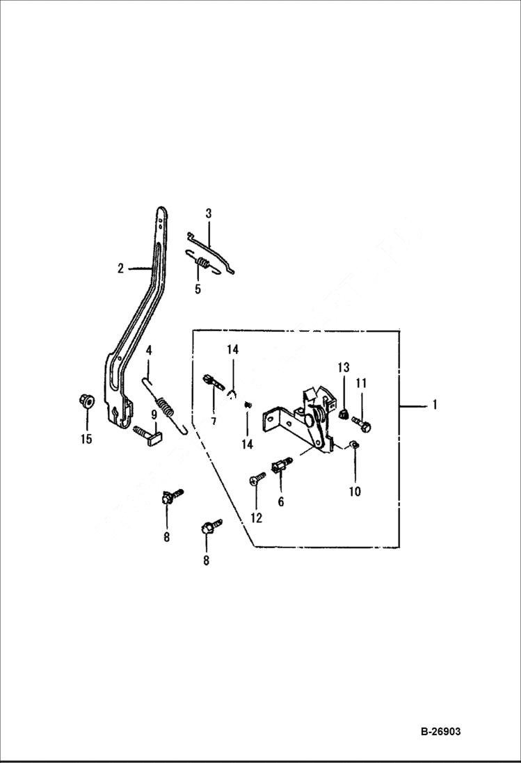 Схема запчастей Bobcat UPRIGHT RAMMER - HONDA ENGINE (Control Assembly) POWER UNIT