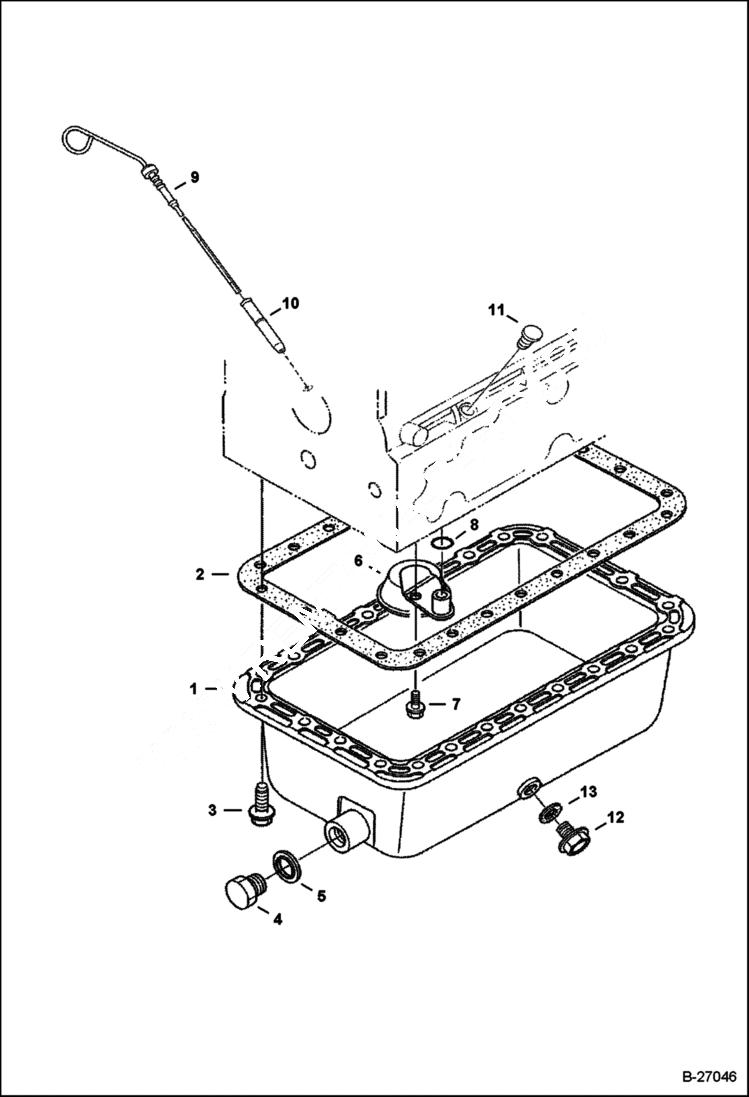 Схема запчастей Bobcat 430 - OIL PAN POWER UNIT