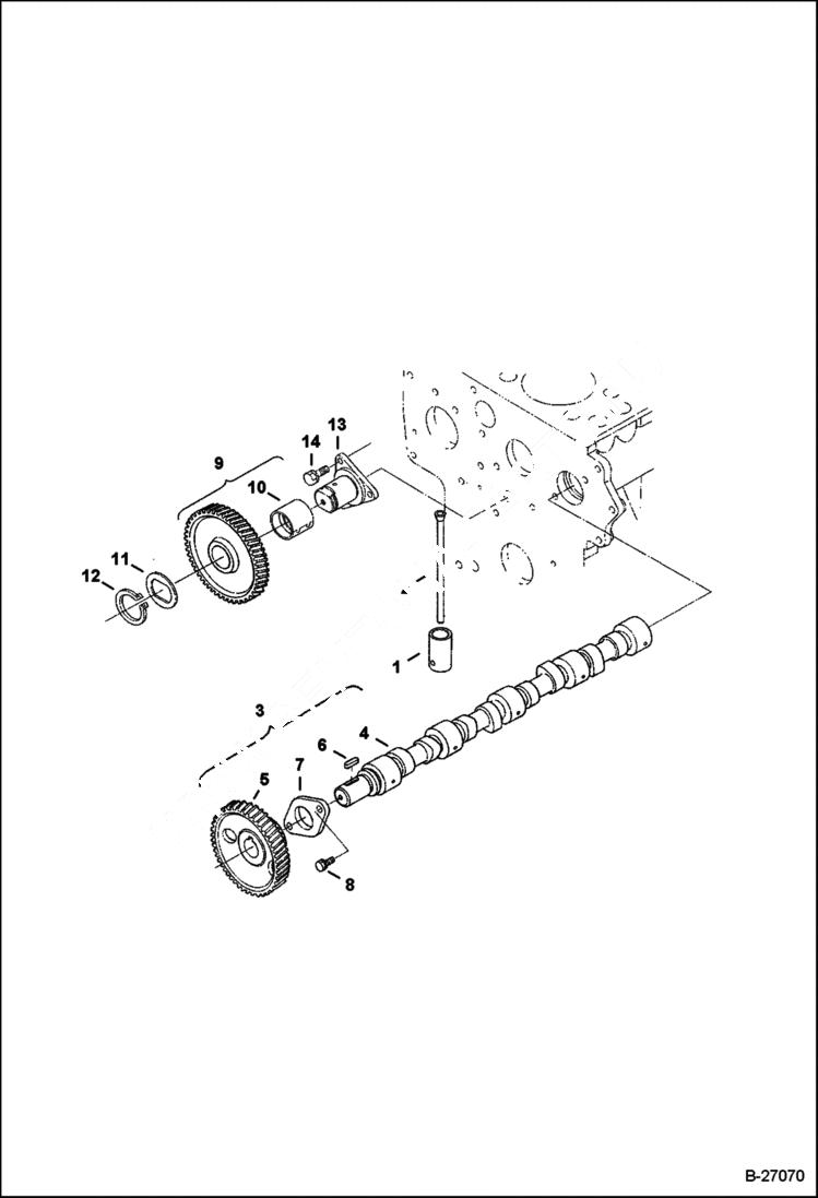 Схема запчастей Bobcat 430 - CAMSHAFT POWER UNIT