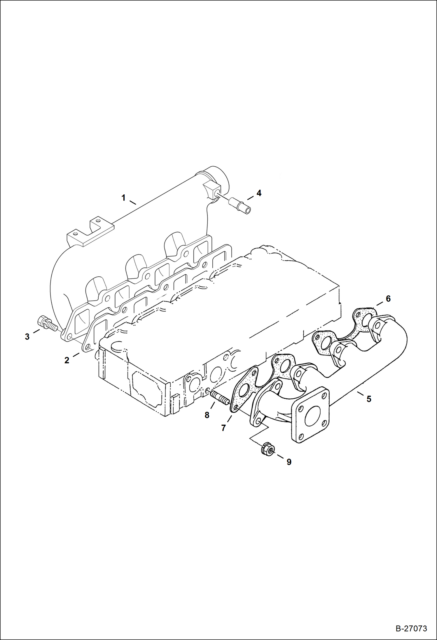 Схема запчастей Bobcat 331 - MANIFOLDS POWER UNIT