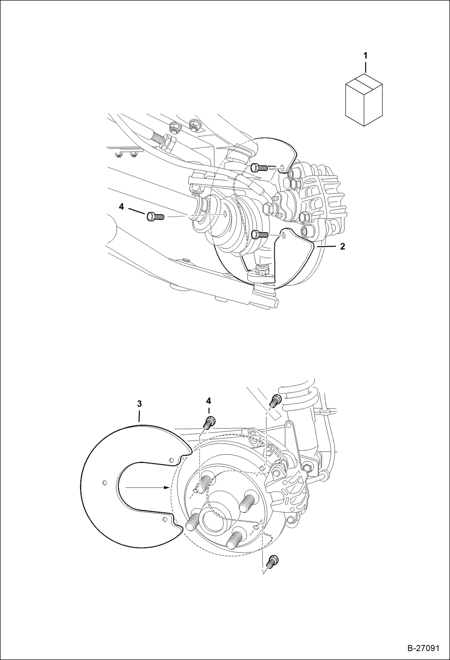 Схема запчастей Bobcat 2200 - CALIPER ROCK GUARD KIT ACCESSORIES & OPTIONS