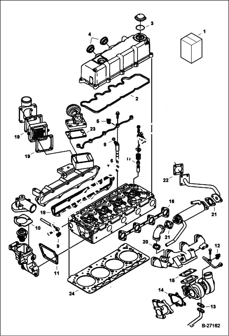 Схема запчастей Bobcat S-Series - UPPER GASKET KIT POWER UNIT