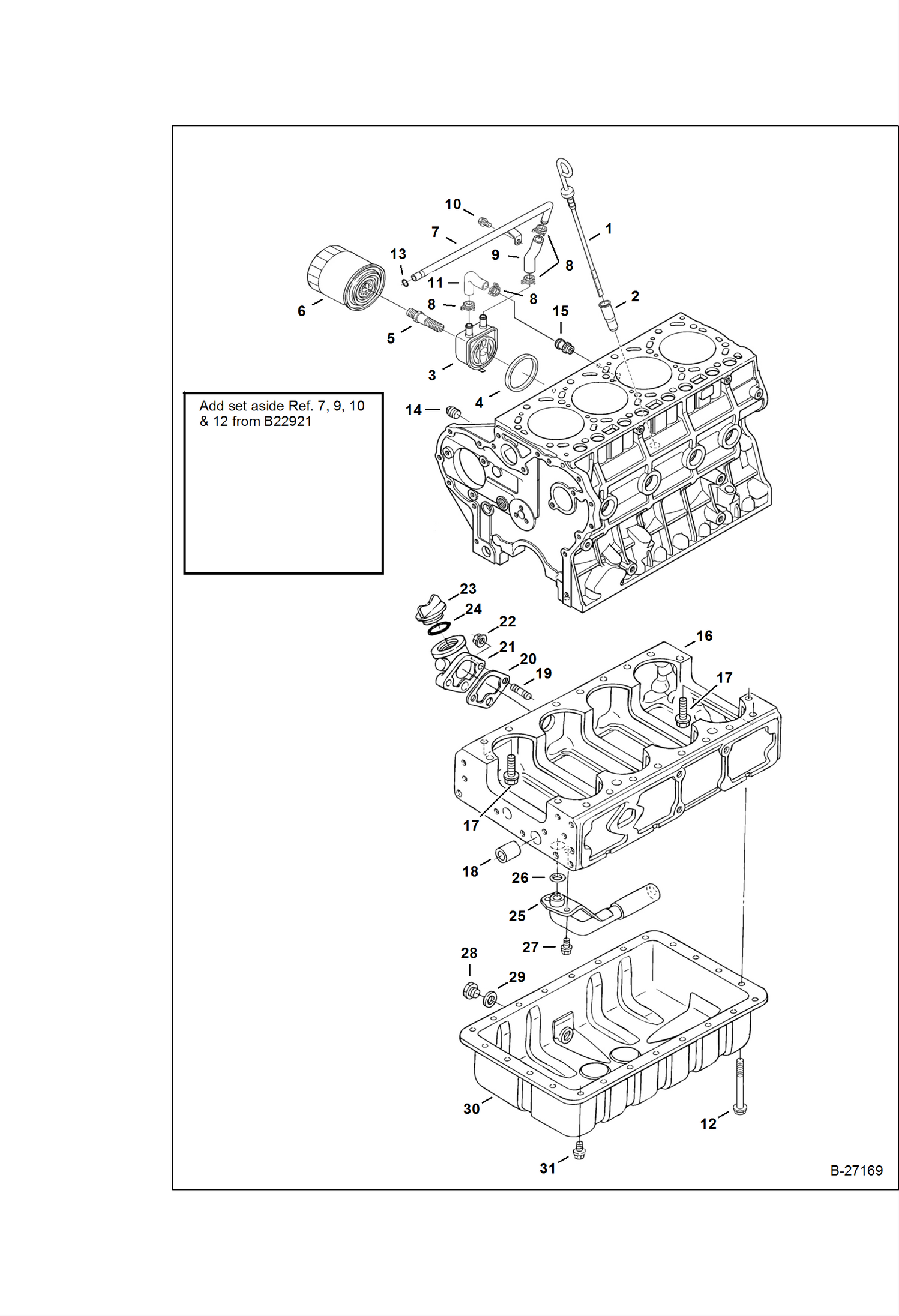 Схема запчастей Bobcat A-Series - OIL PAN POWER UNIT