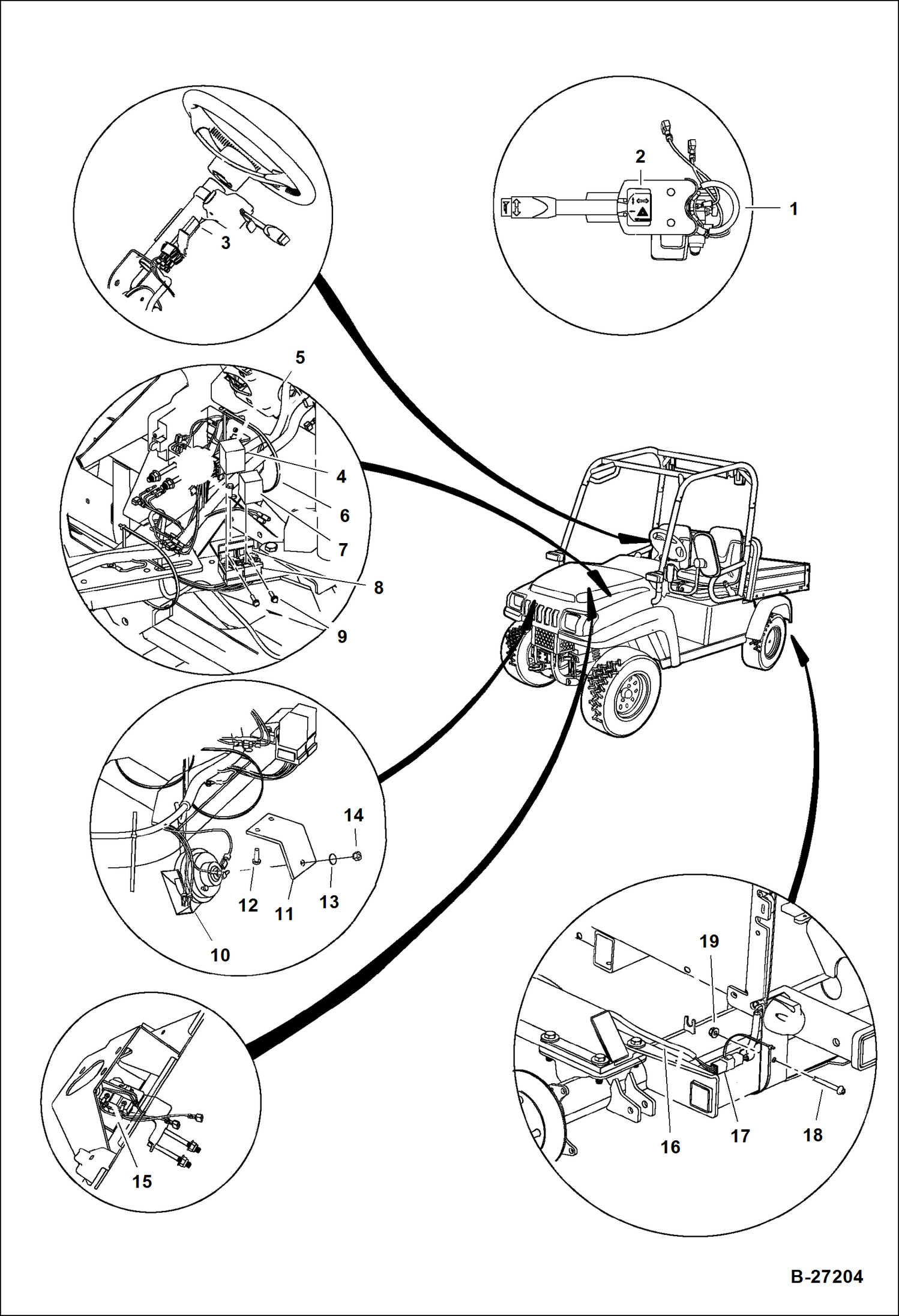 Схема запчастей Bobcat 2200 - ELECTRICAL INSTALLATION ELECTRICAL SYSTEM