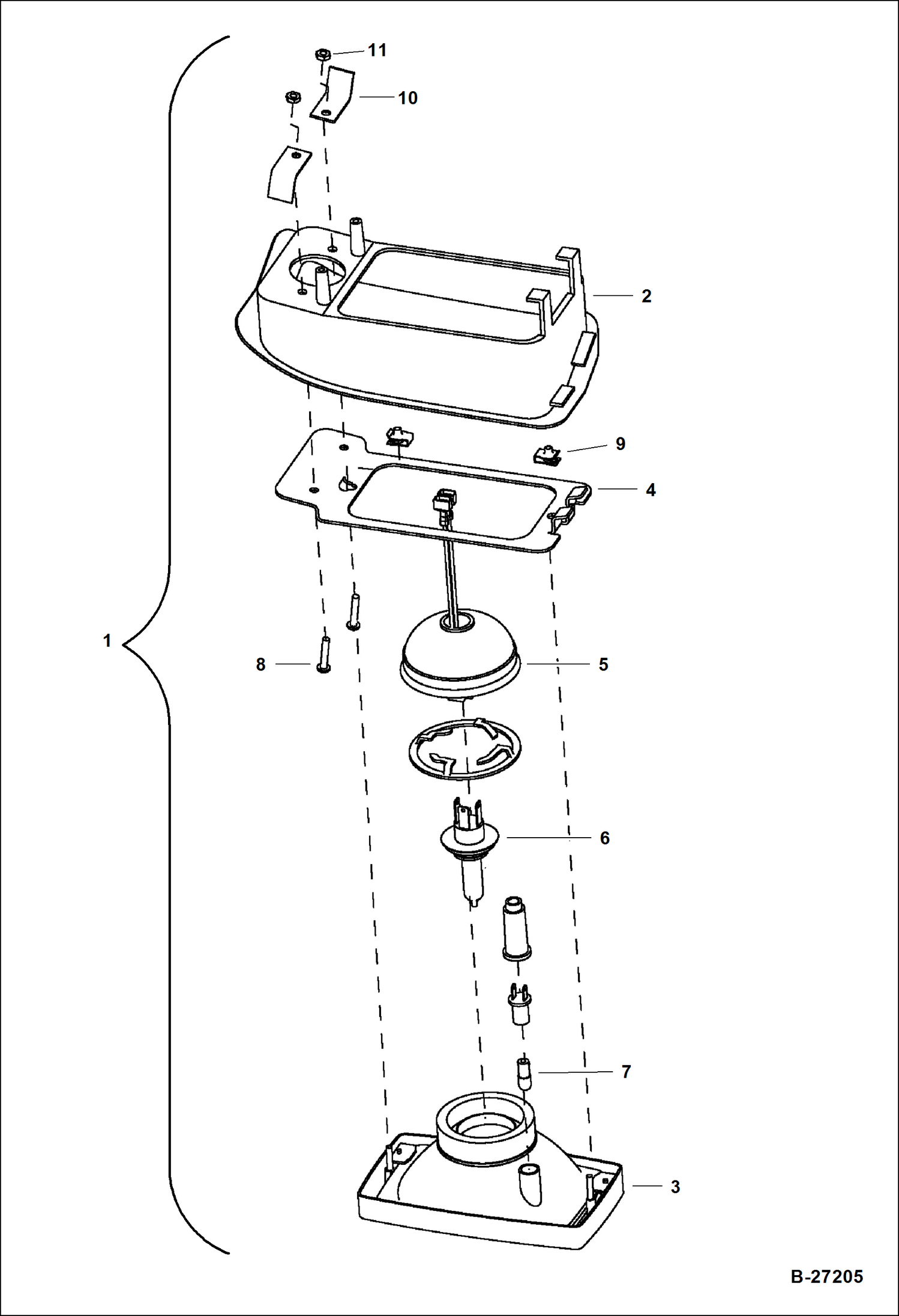 Схема запчастей Bobcat 2200 - HEADLIGHTS ELECTRICAL SYSTEM