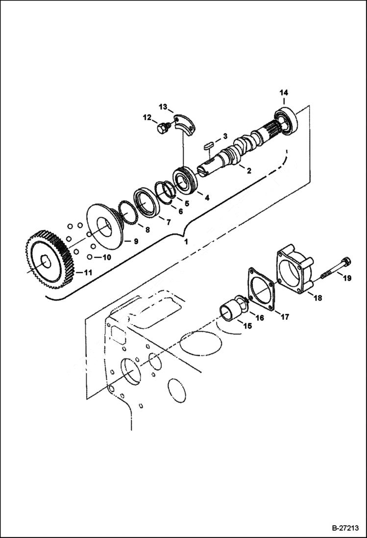 Схема запчастей Bobcat 328 - FUEL CAMSHAFT Kubota - D1703-M-E3B - Interim Tier IV Replacement REPLACEMENT ENGINE
