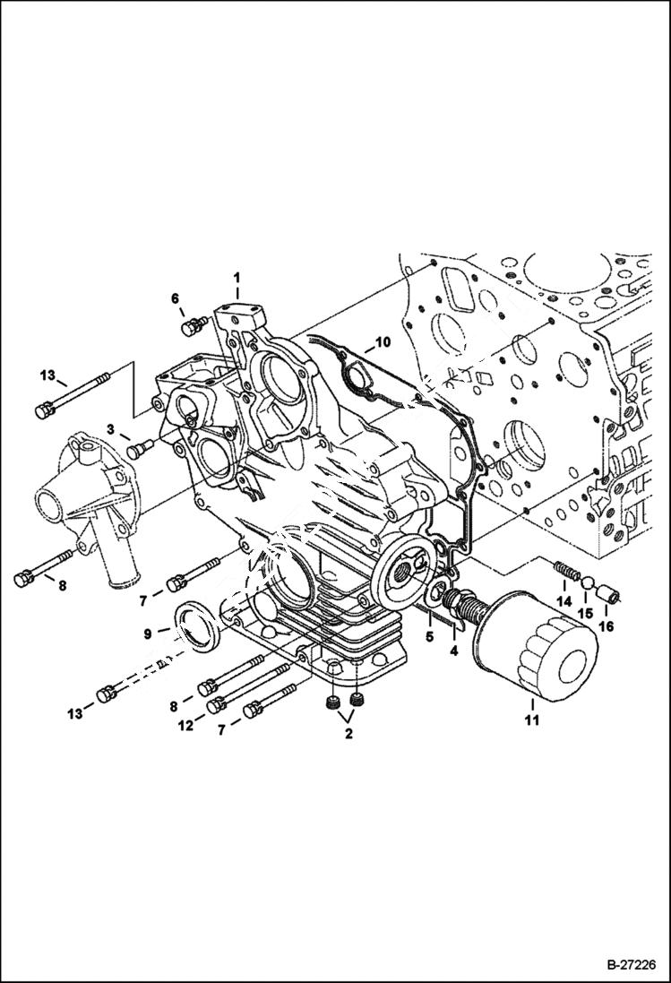 Схема запчастей Bobcat Mini Tracks Loaders - GEARCASE POWER UNIT