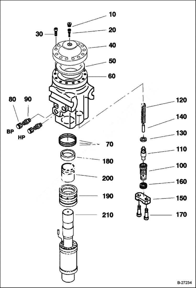 Схема запчастей Bobcat BREAKERS - BREAKER - B300 (EUROPE ONLY) Экскаваторы
