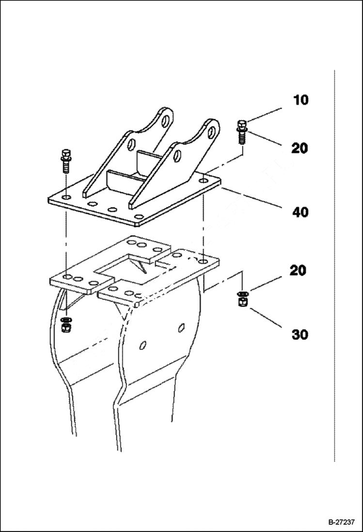 Схема запчастей Bobcat BREAKERS - BREAKER - B300 (EUROPE ONLY) Экскаваторы