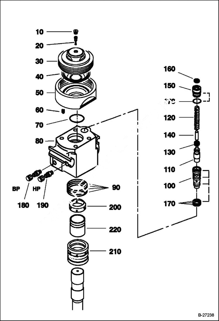 Схема запчастей Bobcat BREAKERS - BREAKER - B500 (EUROPE ONLY) Экскаваторы