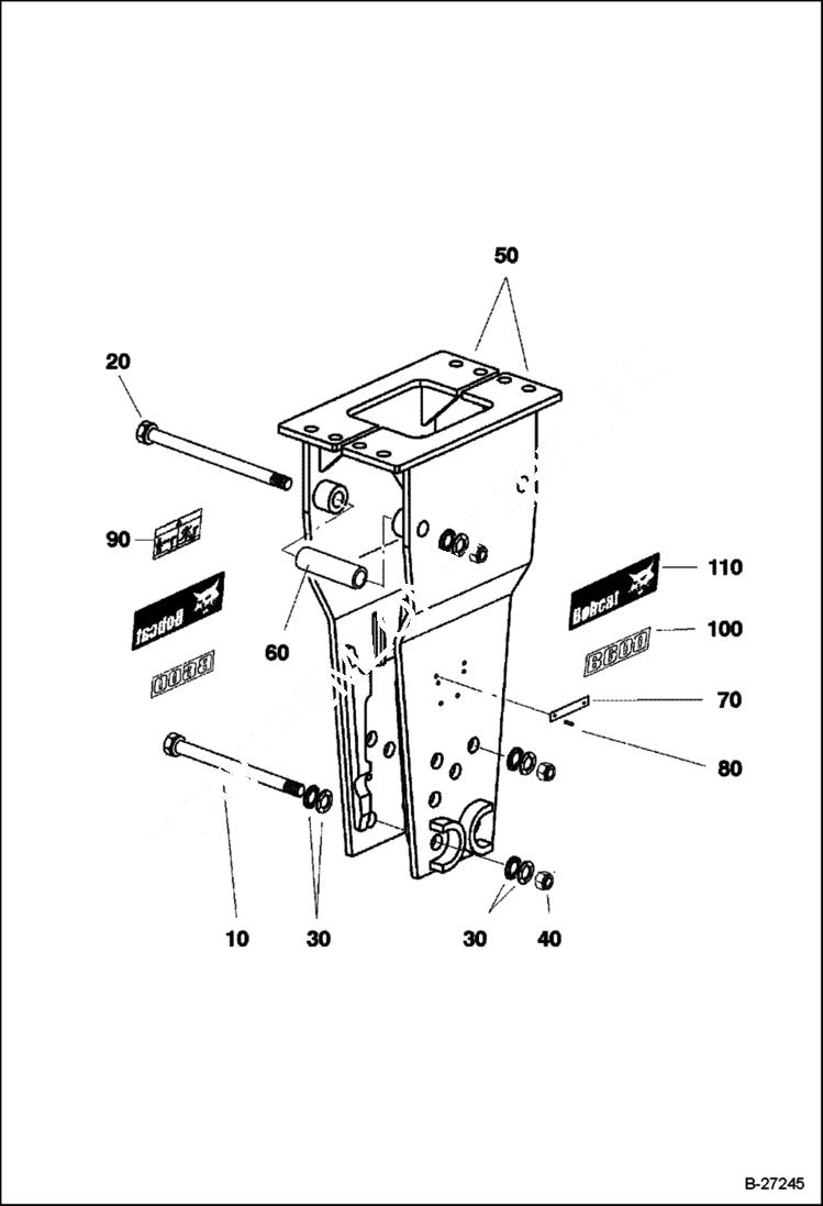Схема запчастей Bobcat BREAKERS - BREAKER - B600 (EUROPE ONLY) Экскаваторы