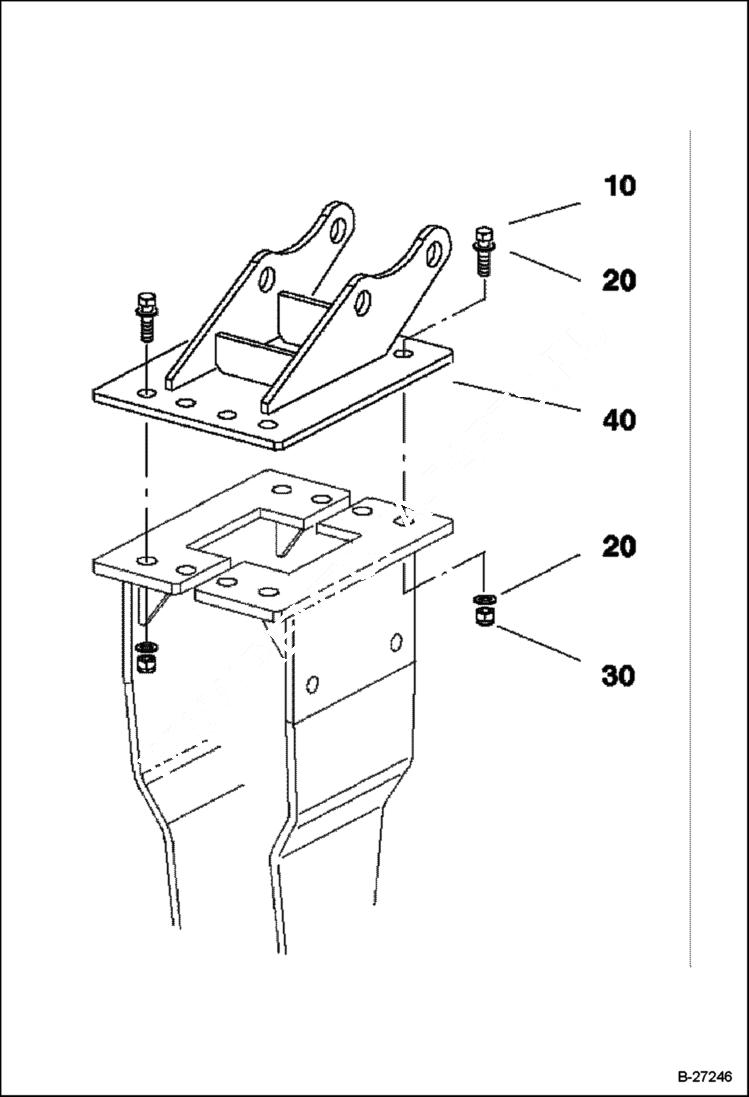 Схема запчастей Bobcat BREAKERS - BREAKER - B600 (EUROPE ONLY) Экскаваторы
