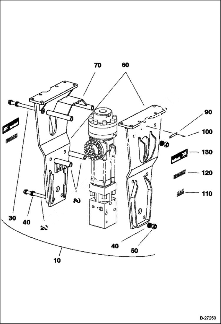 Схема запчастей Bobcat BREAKERS - BREAKER - B1400 (EUROPE ONLY) Экскаваторы
