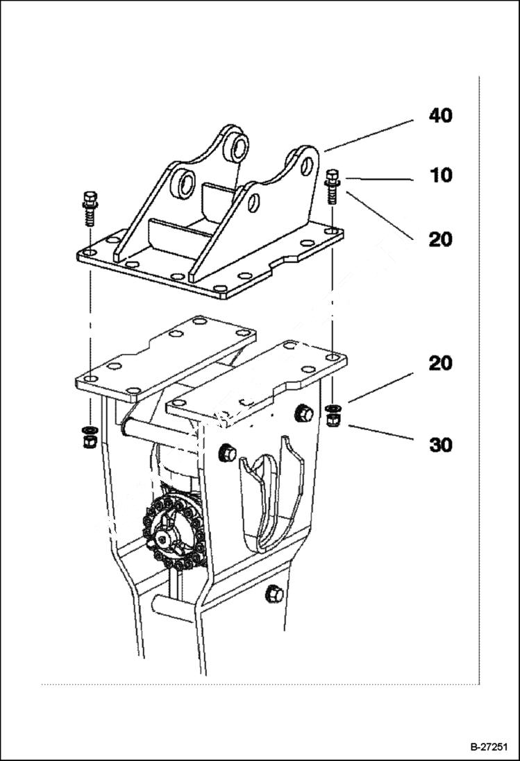 Схема запчастей Bobcat BREAKERS - BREAKER - B1400 (EUROPE ONLY) Экскаваторы