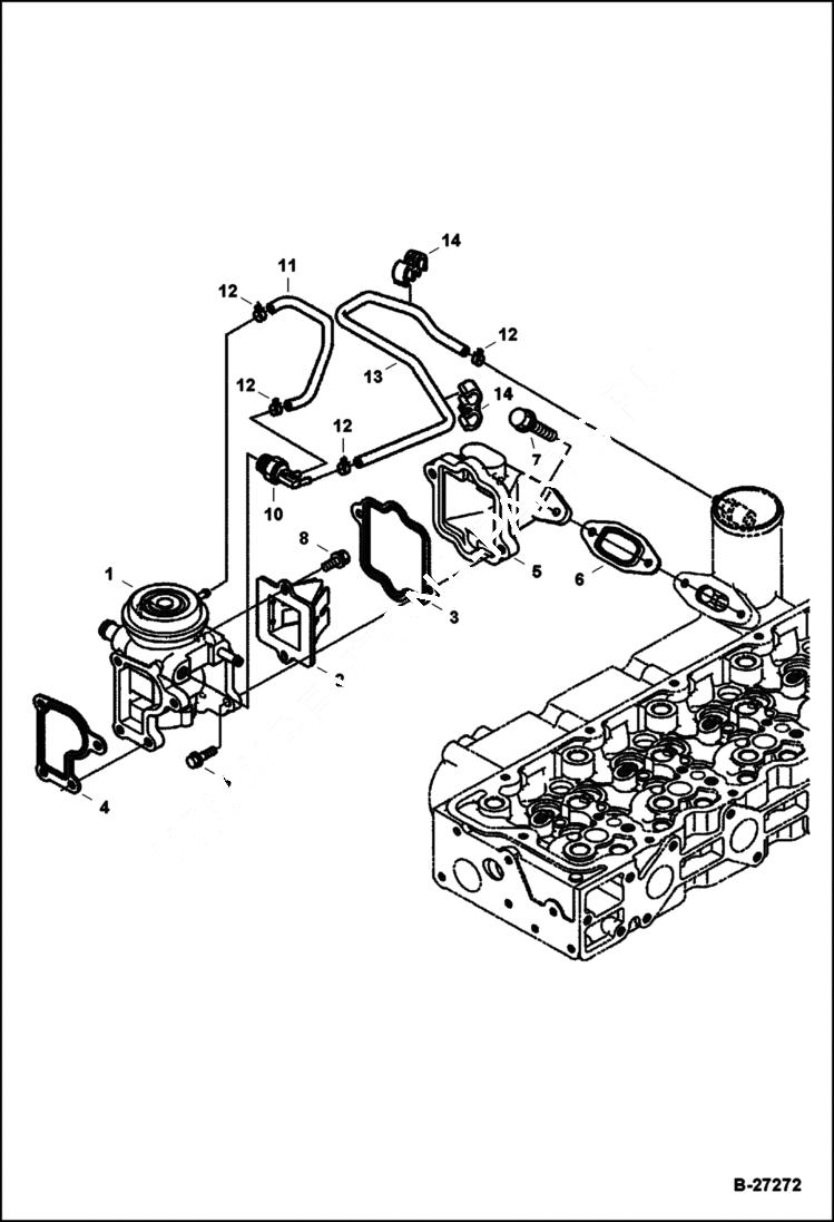 Схема запчастей Bobcat T-Series - EGR VALVE POWER UNIT