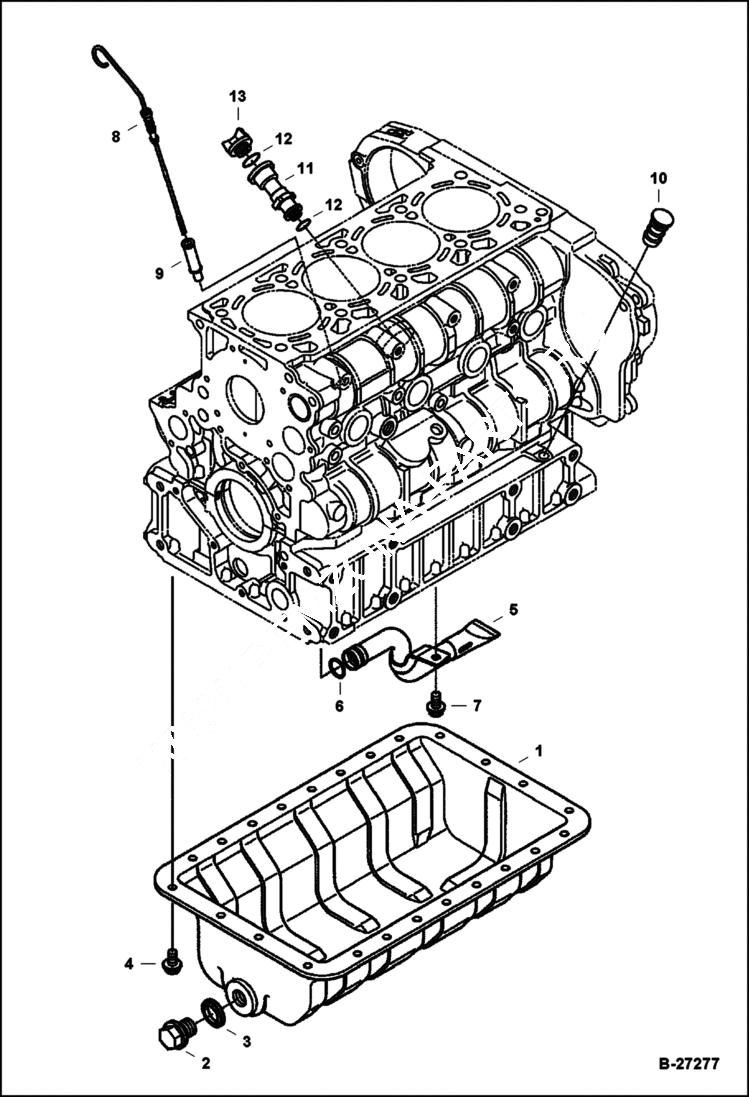 Схема запчастей Bobcat T-Series - OIL PAN POWER UNIT