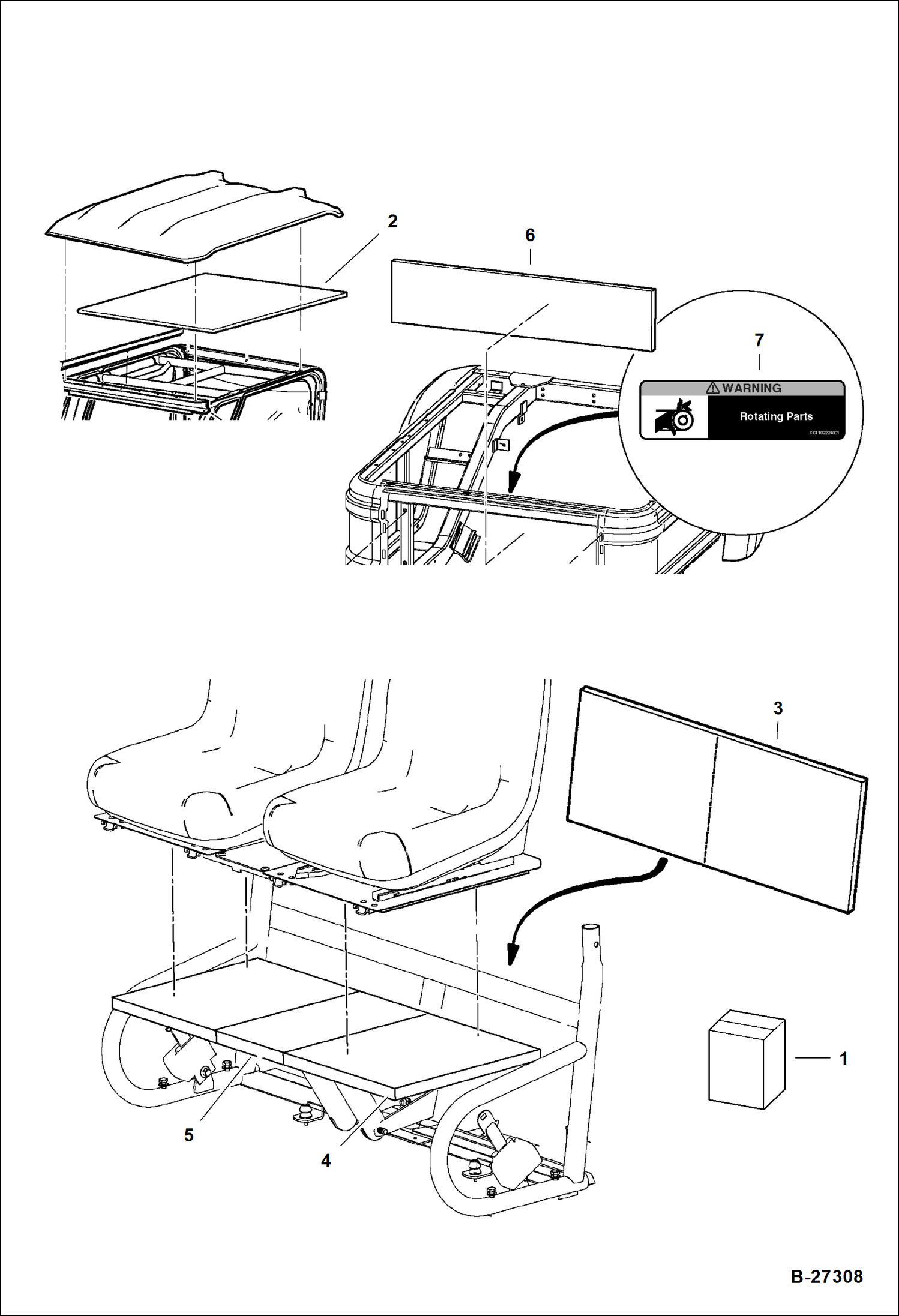 Схема запчастей Bobcat 2200 - SOUND INSULATION KIT ACCESSORIES & OPTIONS