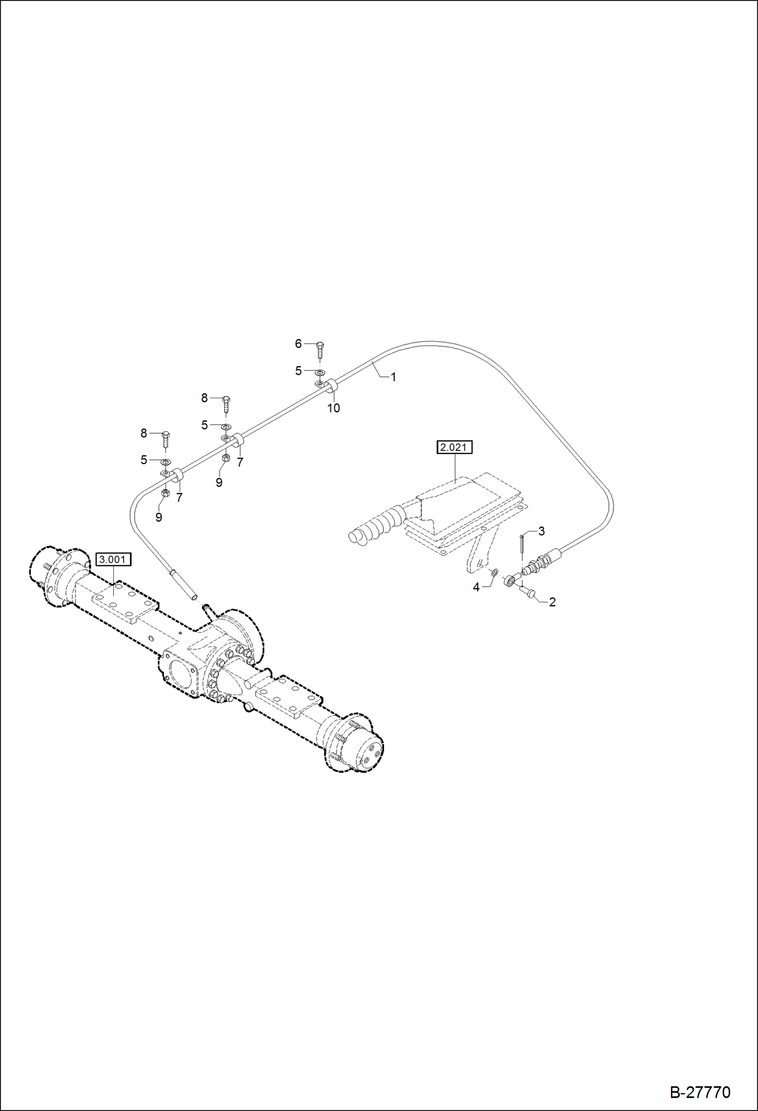 Схема запчастей Bobcat WL440 - PARKING BRAKE DRIVE TRAIN