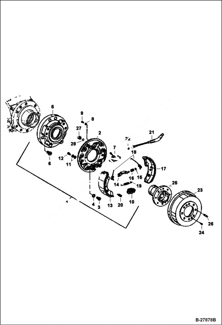 Схема запчастей Bobcat WL440 - BRAKE DRIVE TRAIN