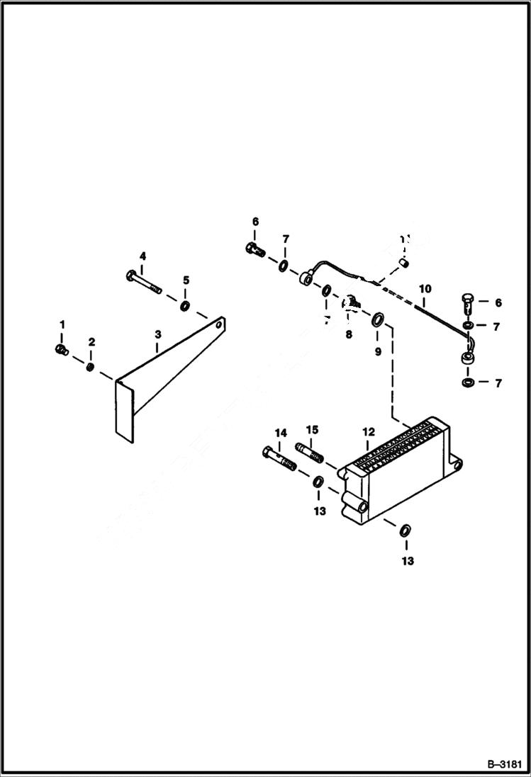 Схема запчастей Bobcat 700s - LUBE OIL COOLER (Deutz 511) POWER UNIT