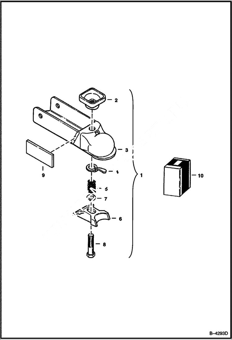 Схема запчастей Bobcat BACKHOE - COUPLER ASSEMBLY 928S 928S BACKHOE