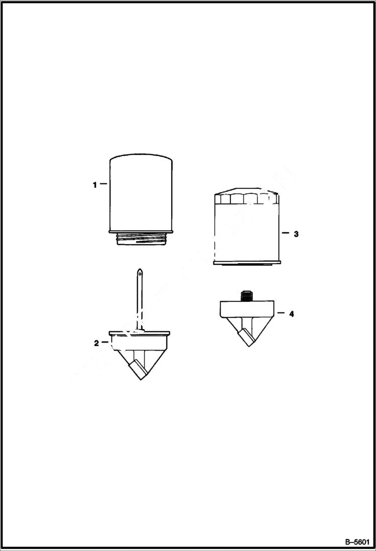 Схема запчастей Bobcat 600s - ENGINE OIL FILTER POWER UNIT