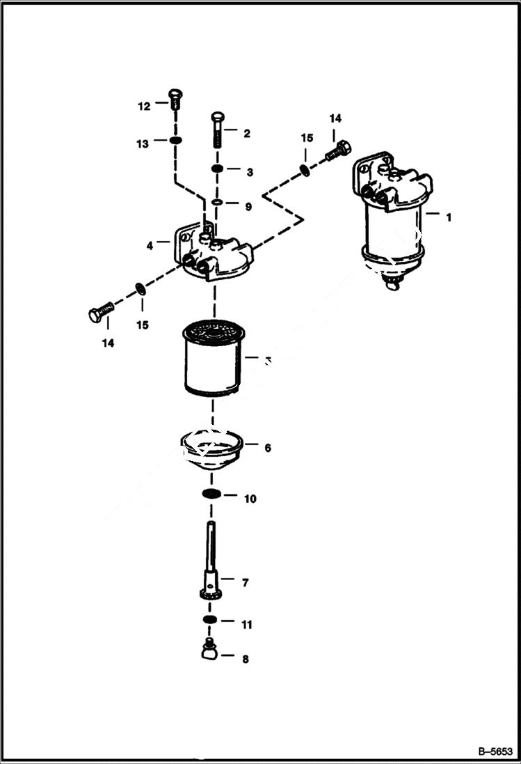 Схема запчастей Bobcat Articulated Loaders - FUEL FILTER POWER UNIT