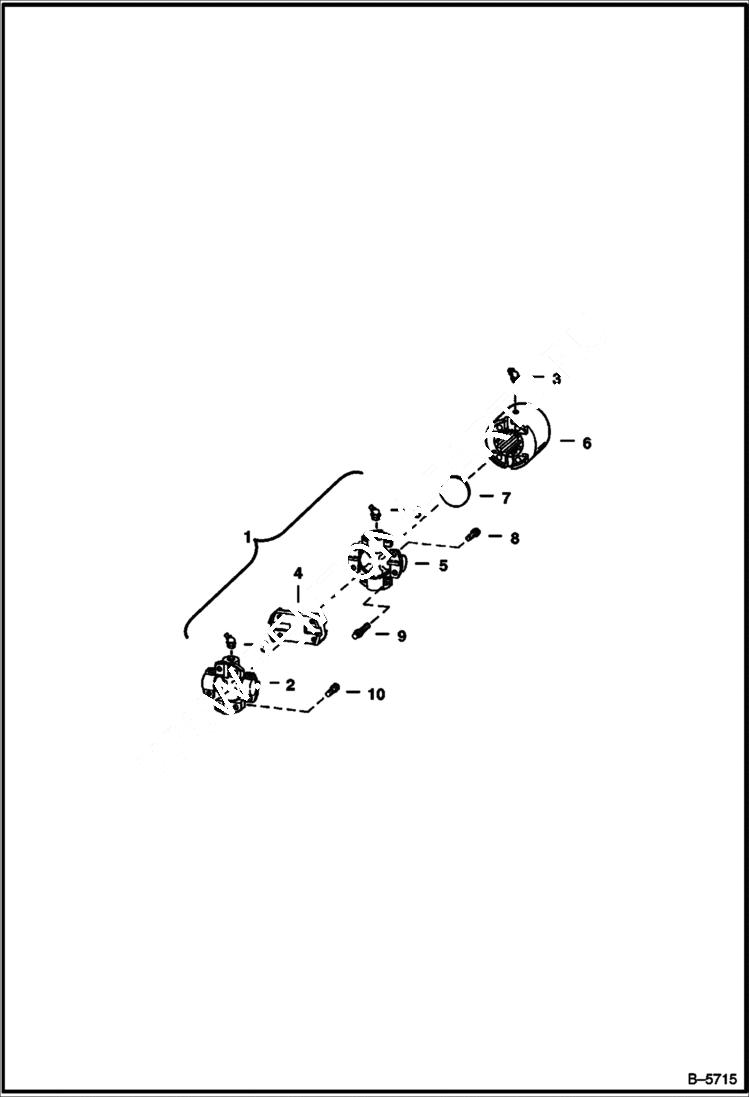 Схема запчастей Bobcat 600s - UNIVERSAL JOINT POWER UNIT