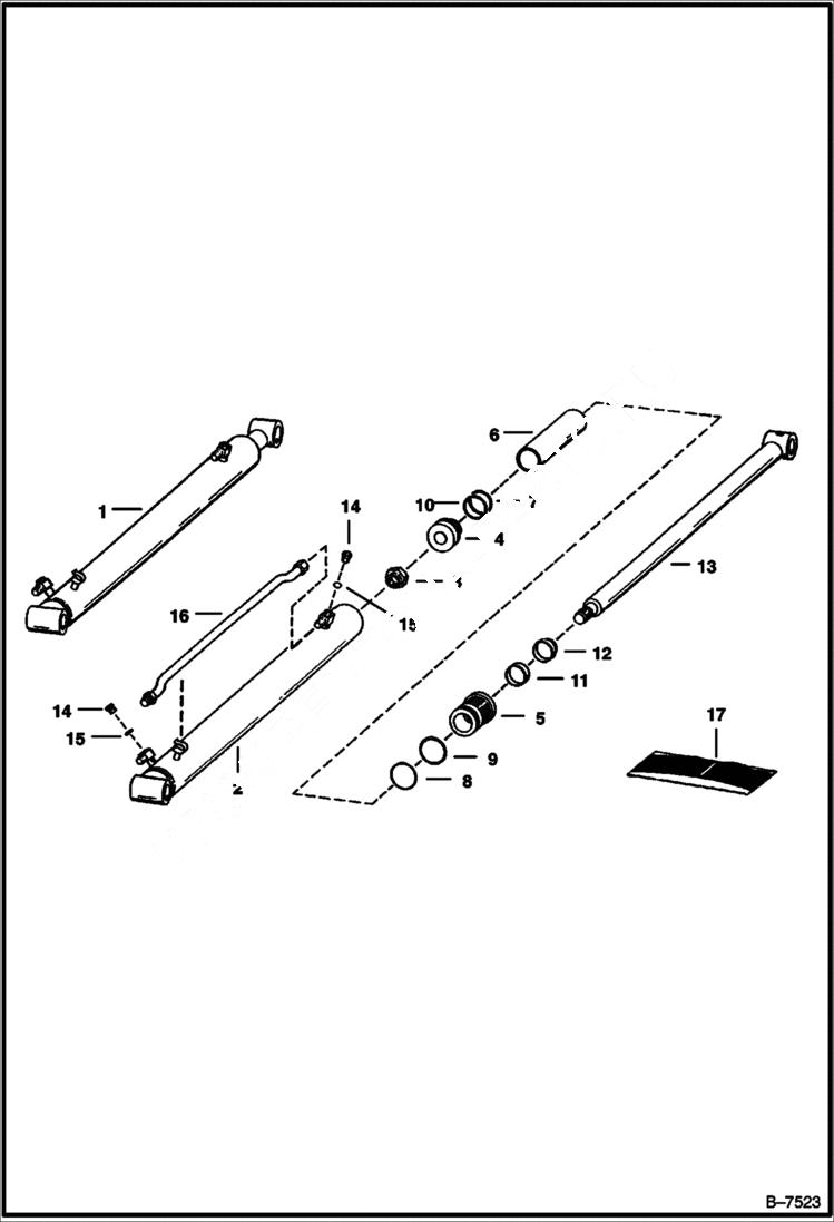 Схема запчастей Bobcat 900s - LIFT CYLINDER HYDRAULIC SYSTEM