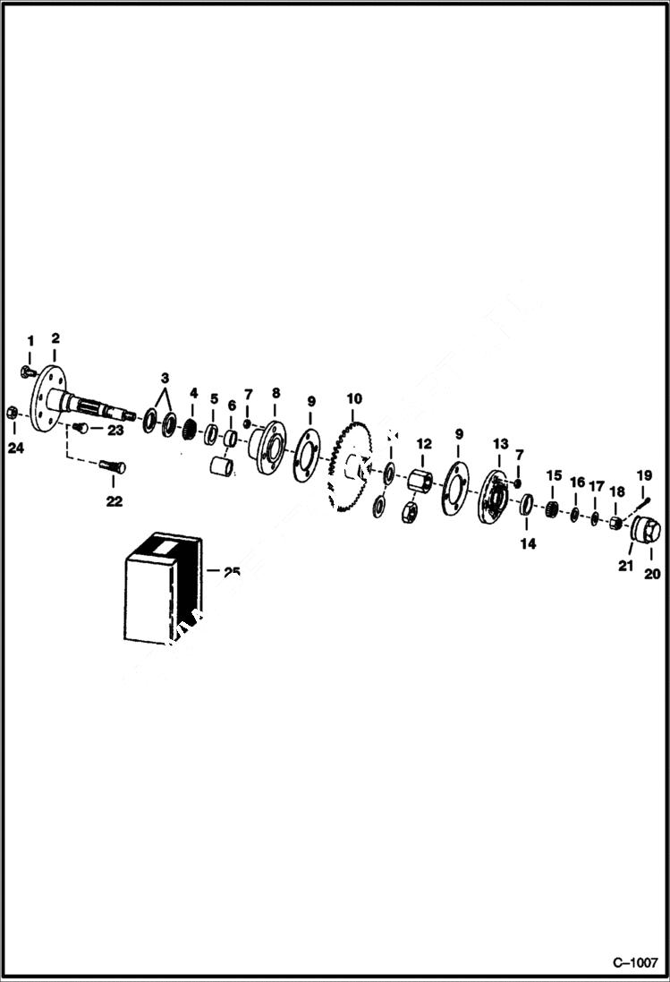 Схема запчастей Bobcat 600s - AXLE DRIVE TRAIN