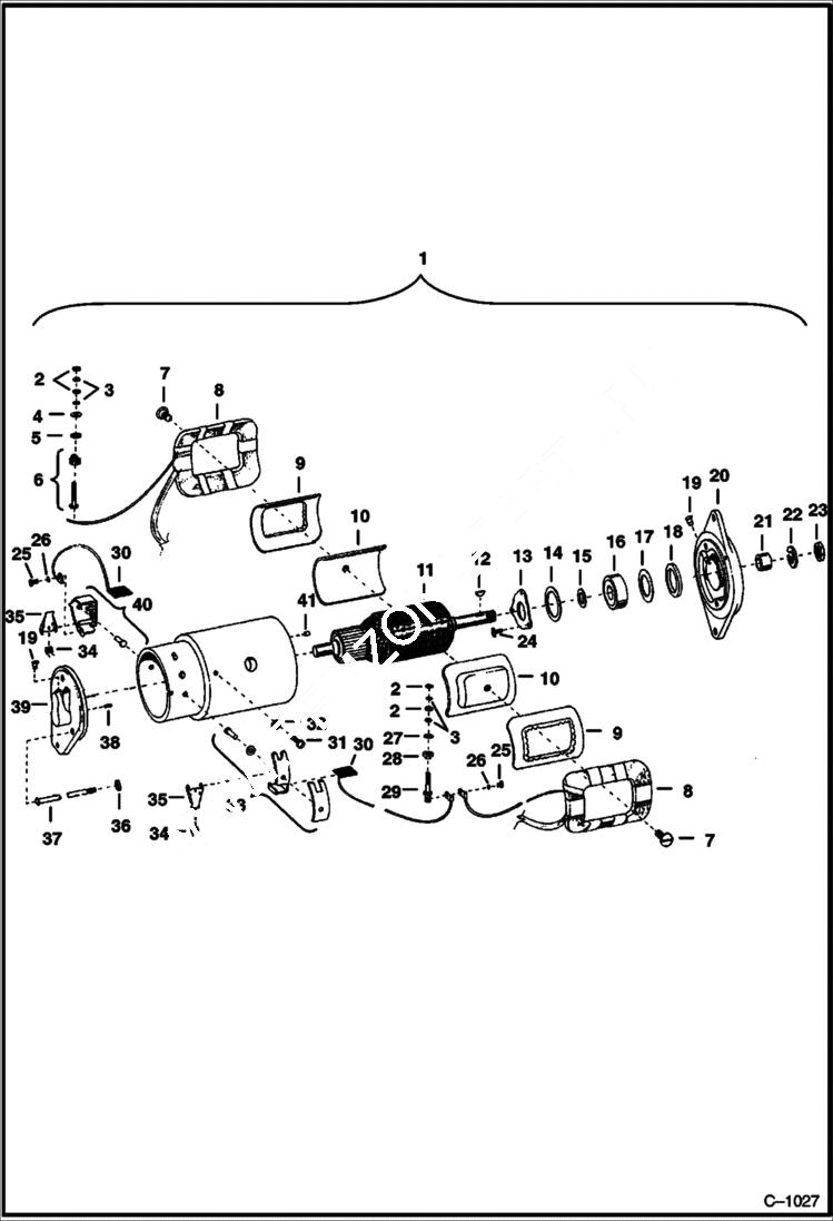 Схема запчастей Bobcat 400s - GENERATOR ELECTRICAL SYSTEM