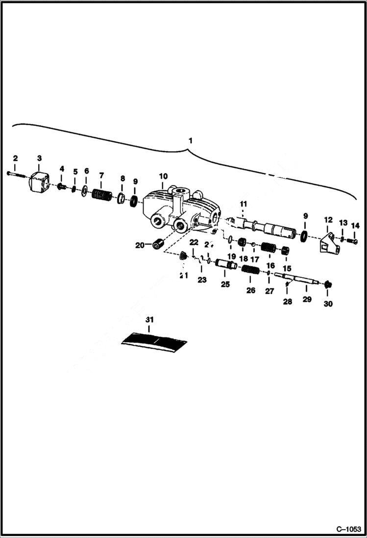 Схема запчастей Bobcat 500s - VARIABLE SPEED VALVE W/Thermal Relief HYDRAULIC SYSTEM