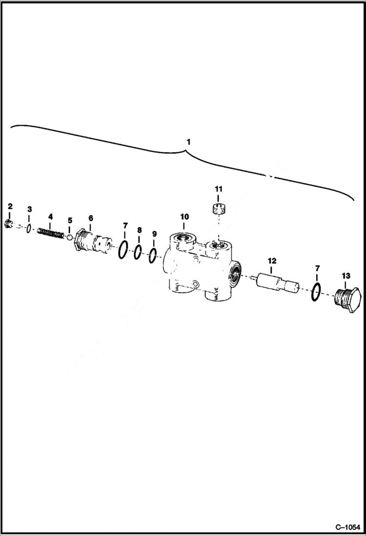 Схема запчастей Bobcat 500s - VARIABLE SPEED CHECK VALVE Used W/6505683 Variable Speed Valve HYDRAULIC SYSTEM