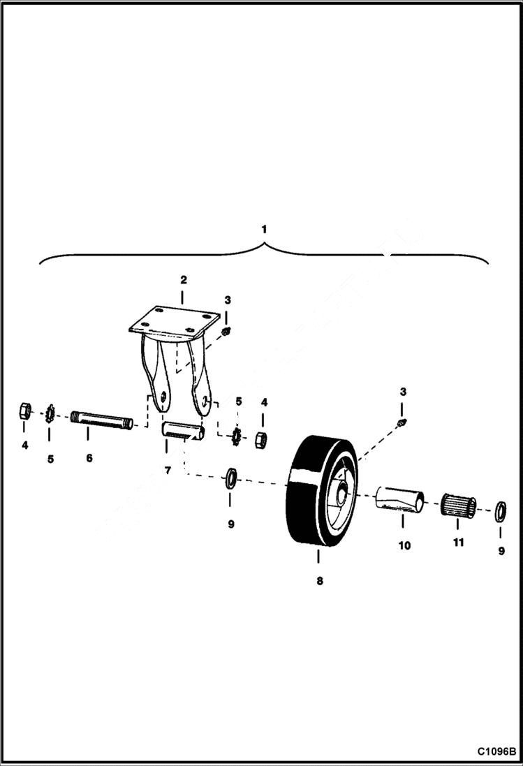 Схема запчастей Bobcat SWEEPER - SWEEPER (Caster Wheel) Loader