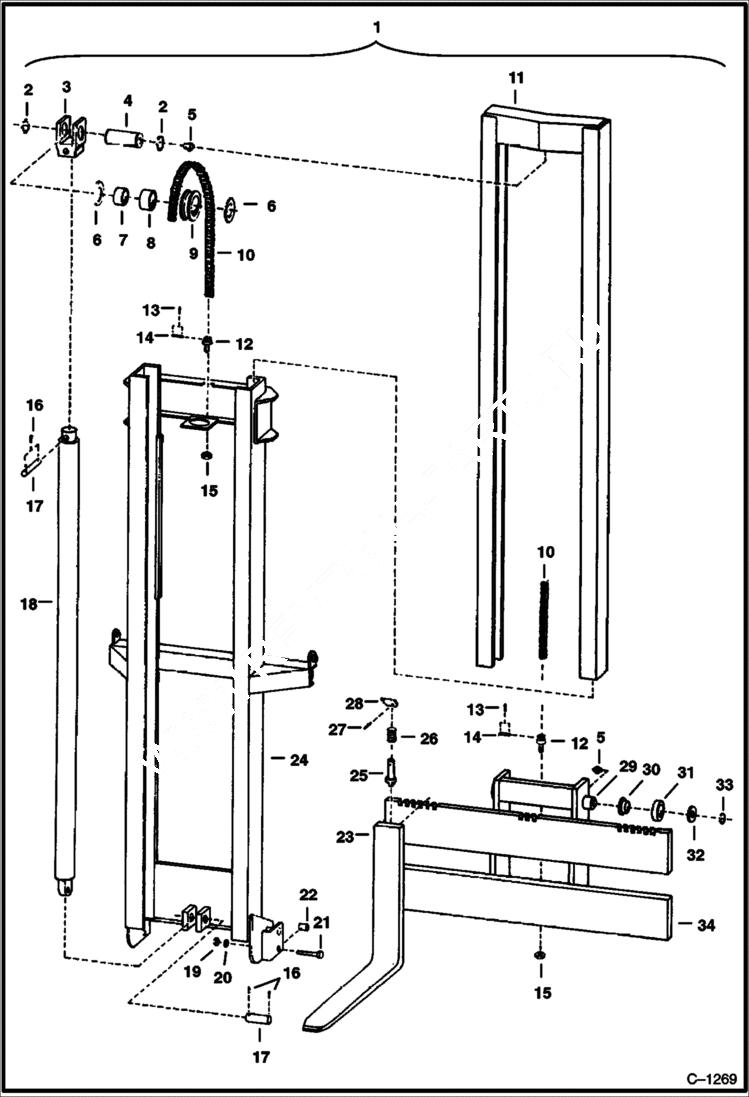Схема запчастей Bobcat 600s - VERTICAL MAST ACCESSORIES & OPTIONS
