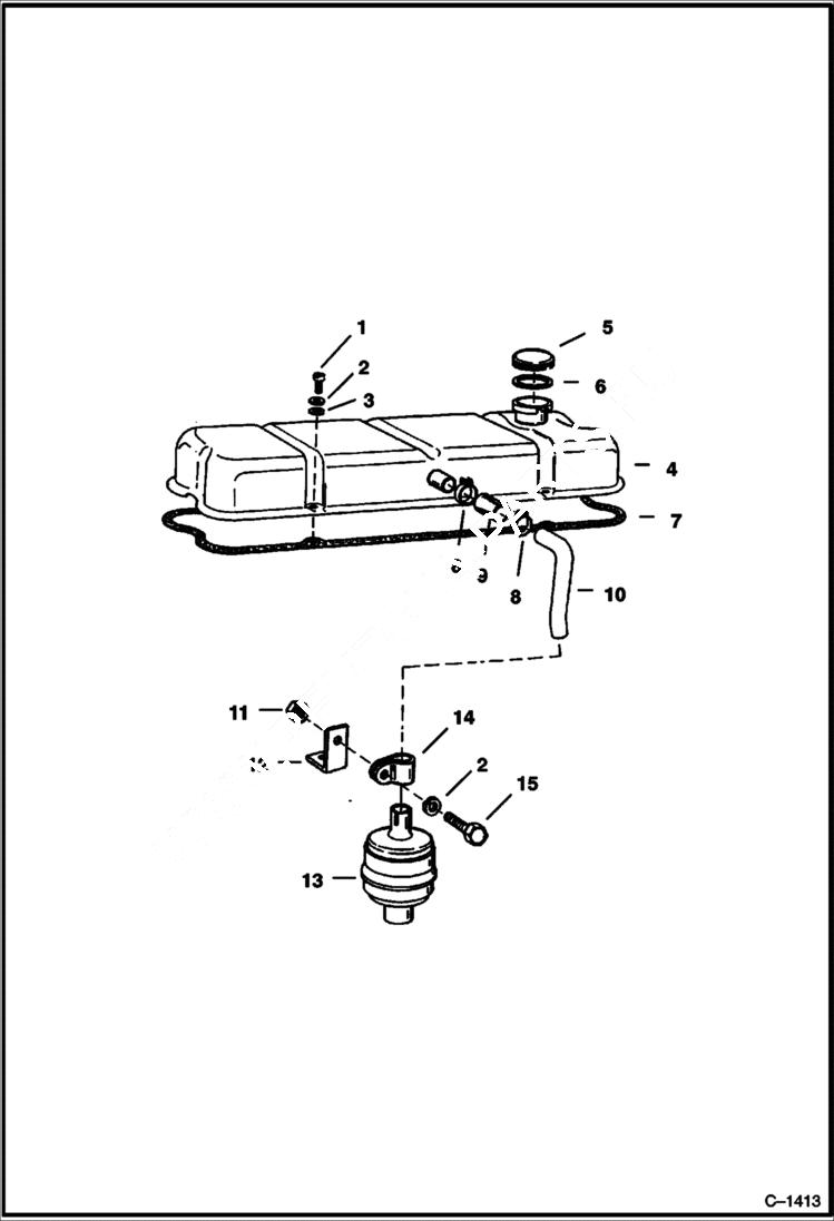 Схема запчастей Bobcat 900s - ROCKER ARM COVER (Perkins) POWER UNIT