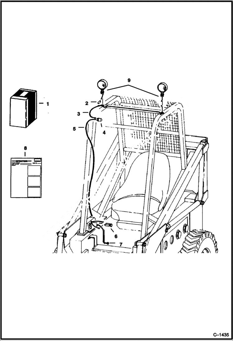 Схема запчастей Bobcat 600s - FLASHER LIGHTS & CIRCUITRY ACCESSORIES & OPTIONS