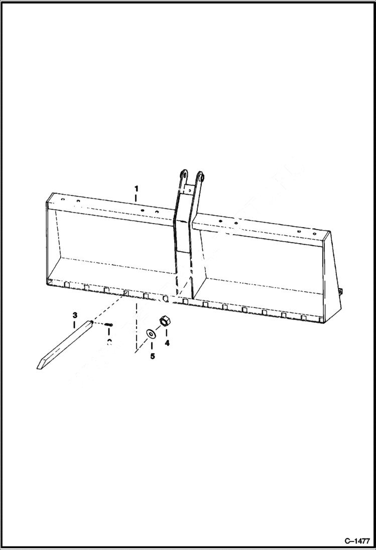 Схема запчастей Bobcat UTILITY FORKS - UTILITY FORK - 500 Series Loader