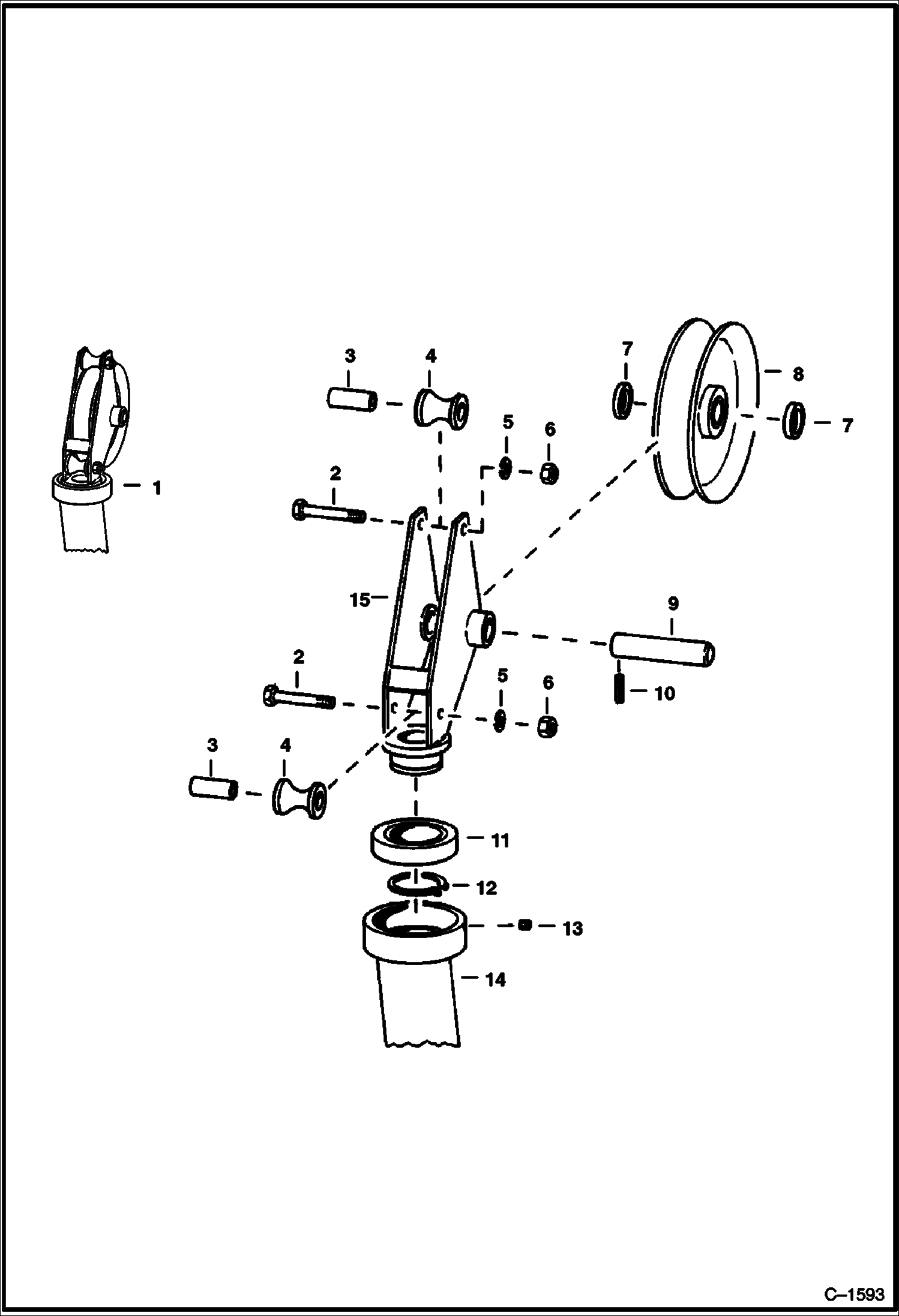 Схема запчастей Bobcat 600s - ELECTRICAL CORD SWIVEL New Style ELECTRICAL SYSTEM