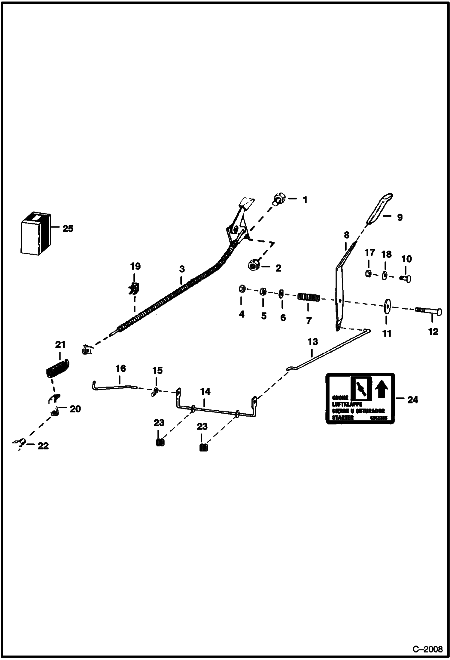Схема запчастей Bobcat 500s - THROTTLE POWER UNIT