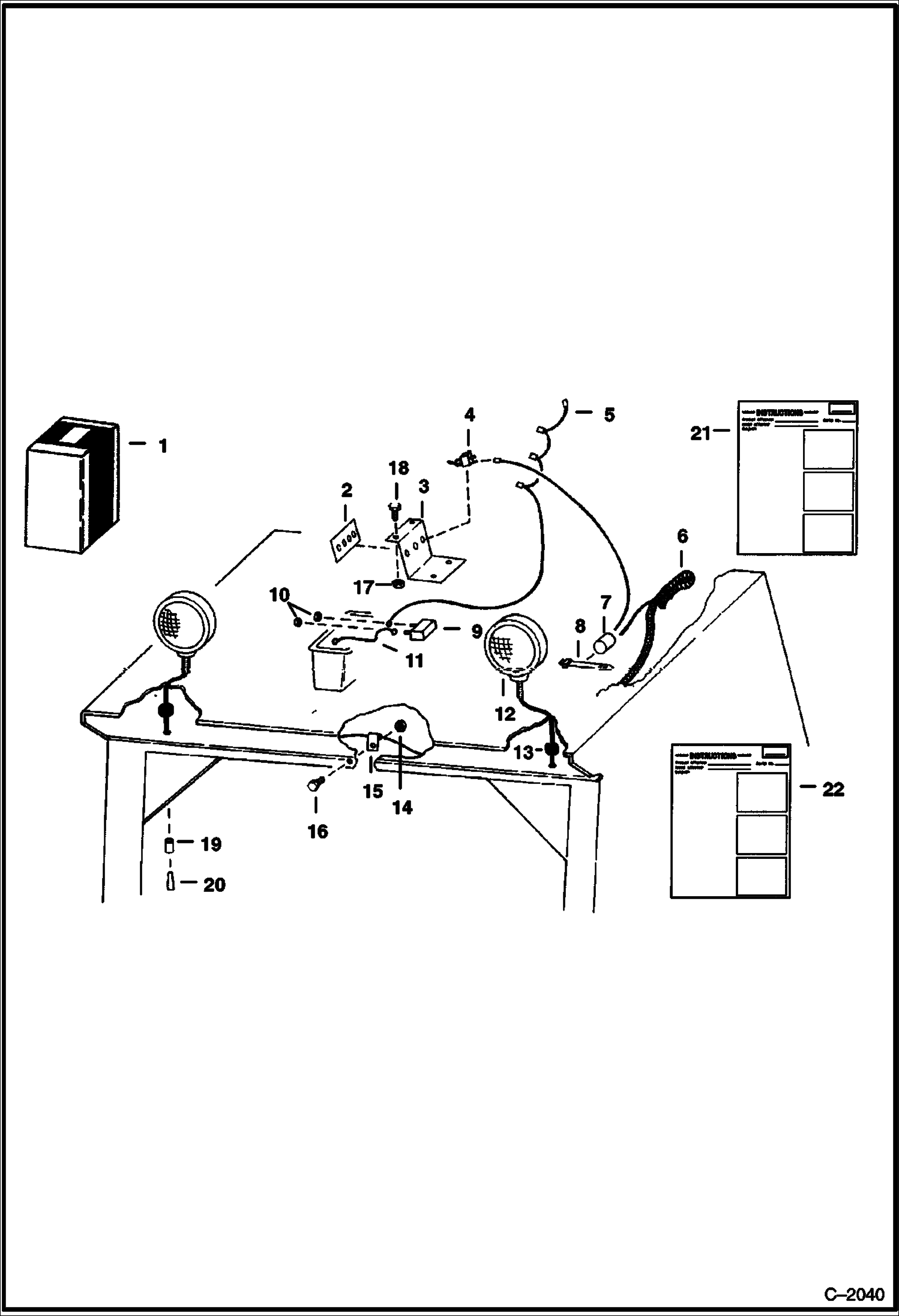 Схема запчастей Bobcat 500s - FLASHER LIGHTS ACCESSORIES & OPTIONS