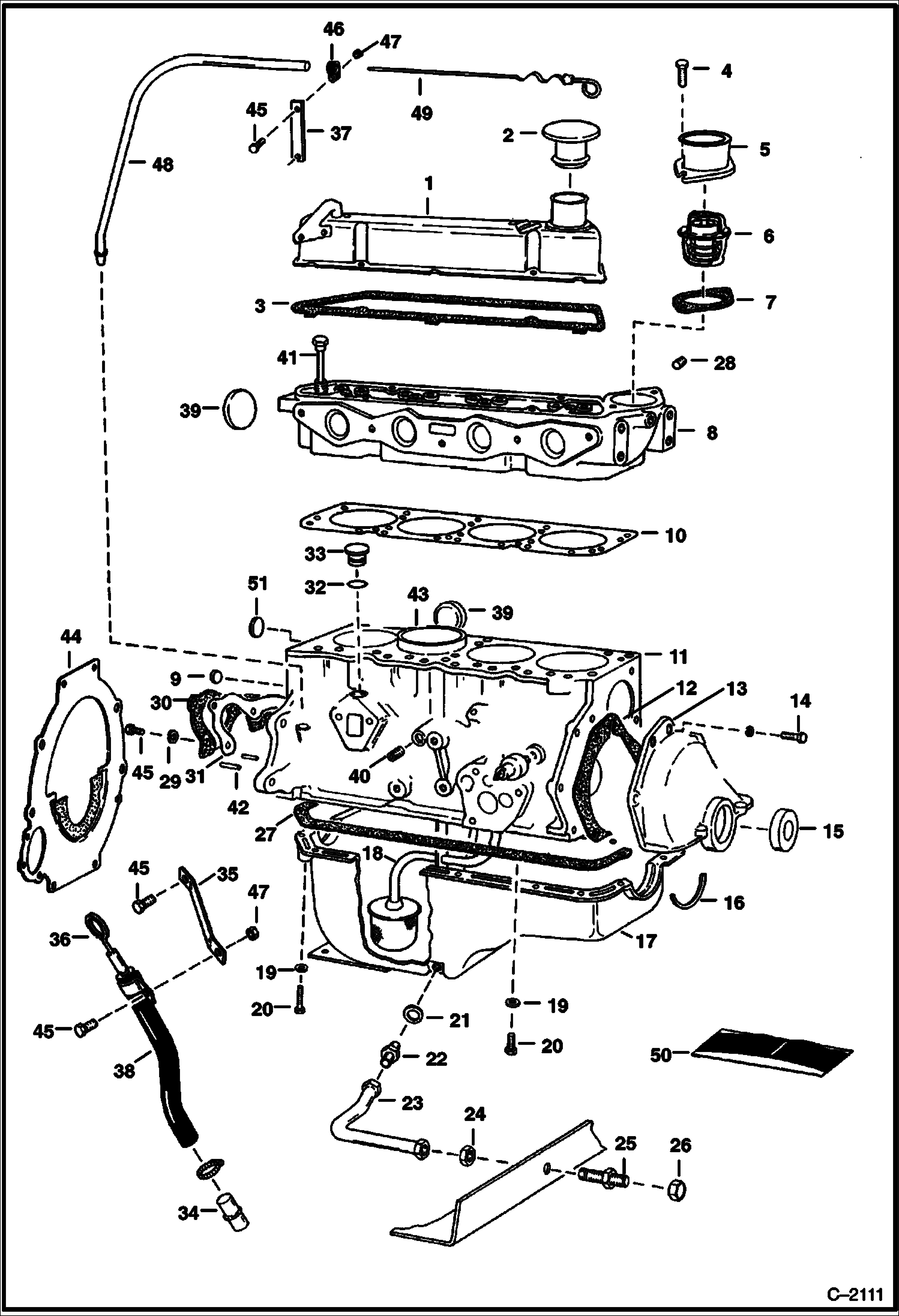 Схема запчастей Bobcat 700s - CYLINDER BLOCK POWER UNIT