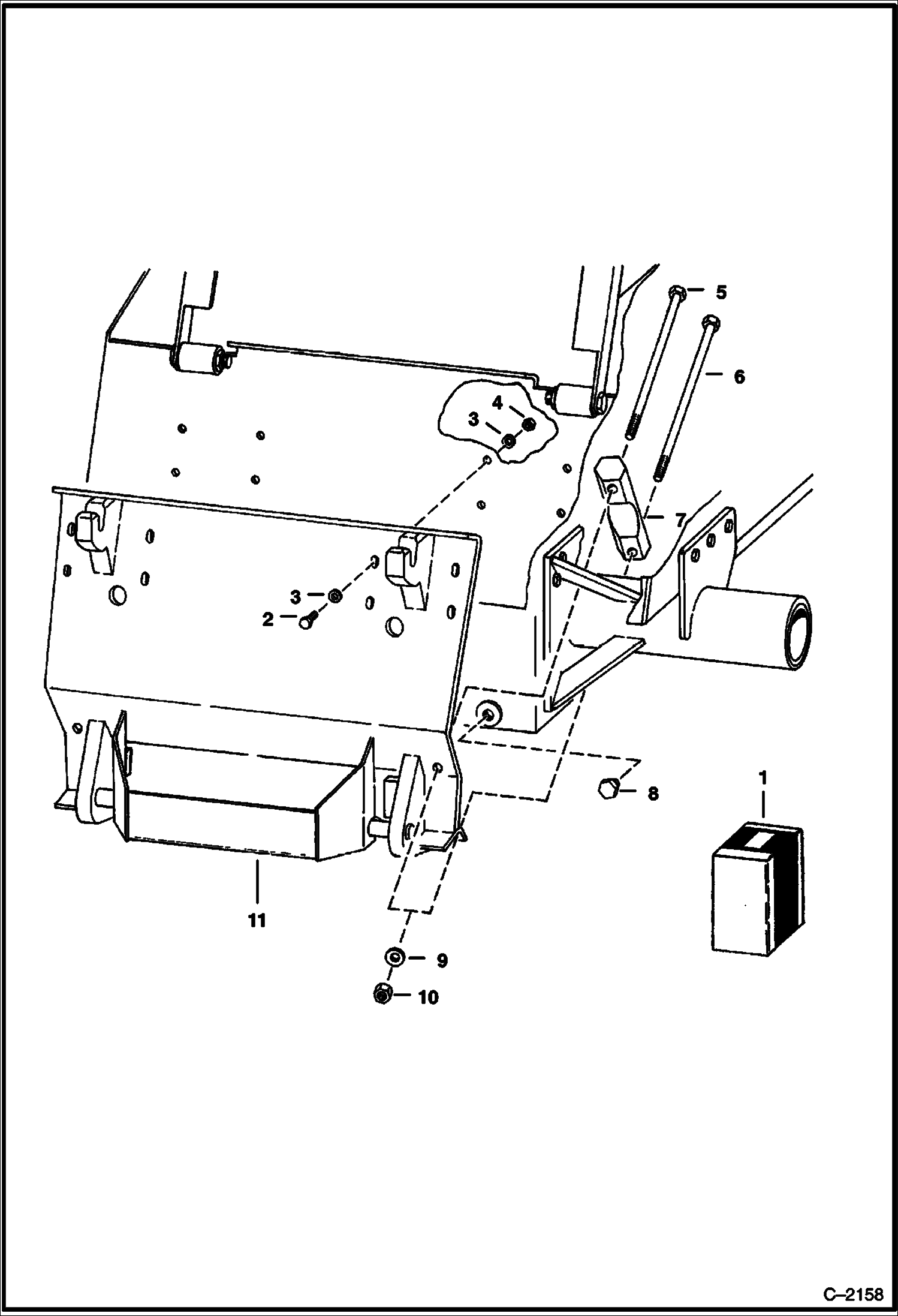 Схема запчастей Bobcat BACKHOE - BACKHOE (Mounting Kit) (910) (825 Only) 910 BACKHOE