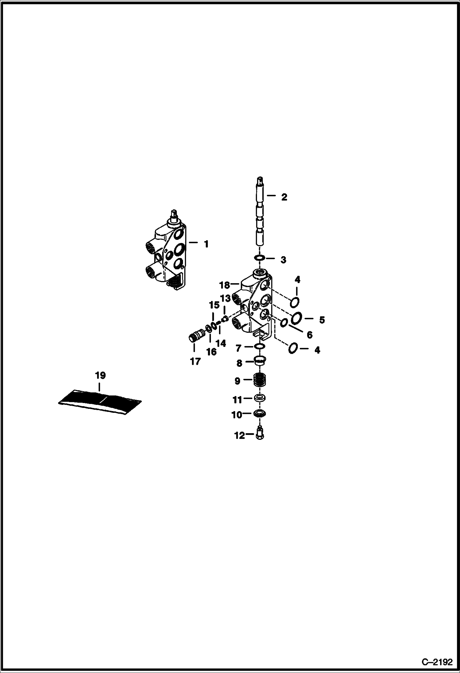 Схема запчастей Bobcat BACKHOE - BACKHOE (Stabilizer & Bucket Control Section) (910) (825 Only) 910 BACKHOE