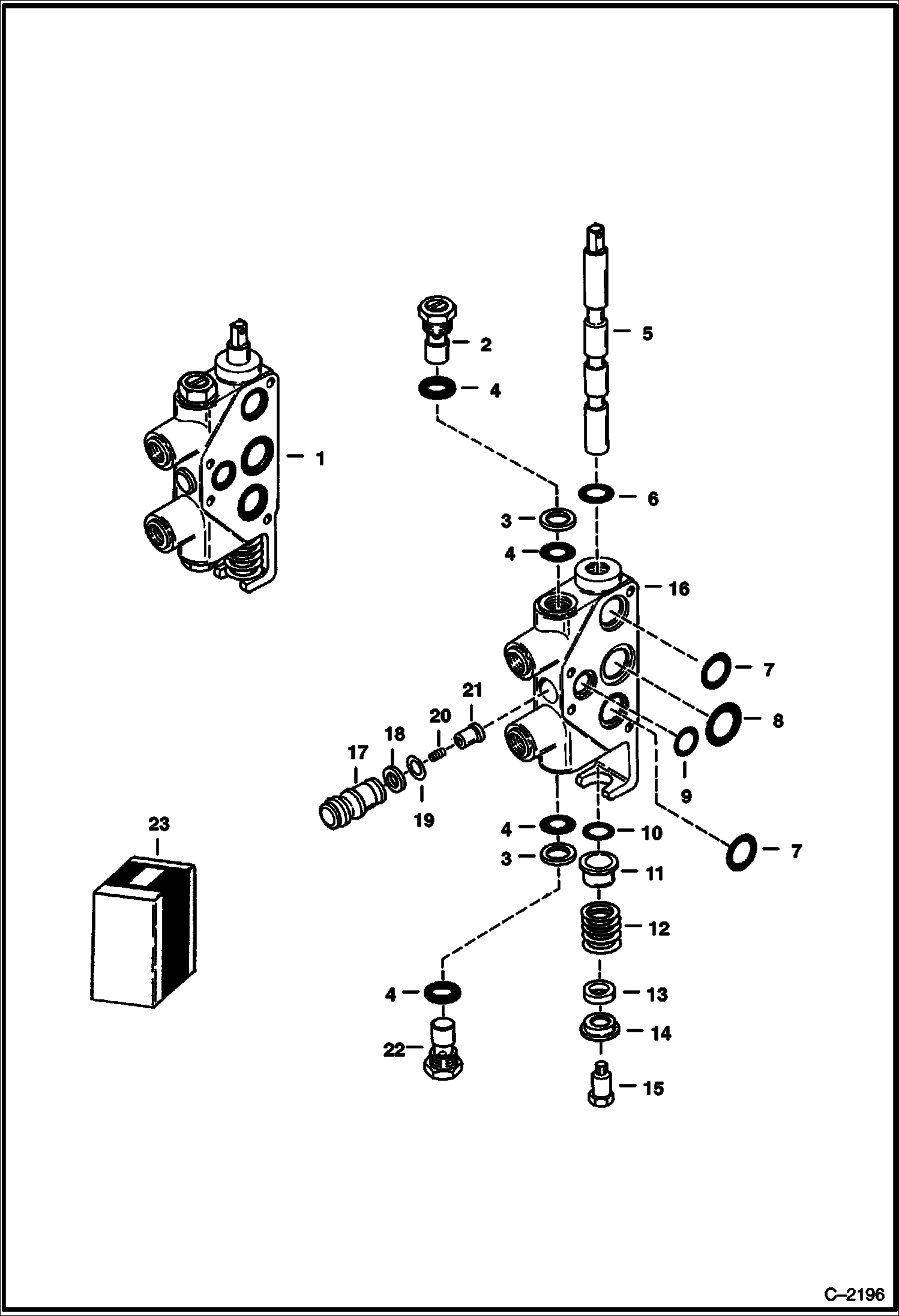 Схема запчастей Bobcat BACKHOE - BACKHOE (Dipperstick Control Section) (910) (825 Only) 910 BACKHOE