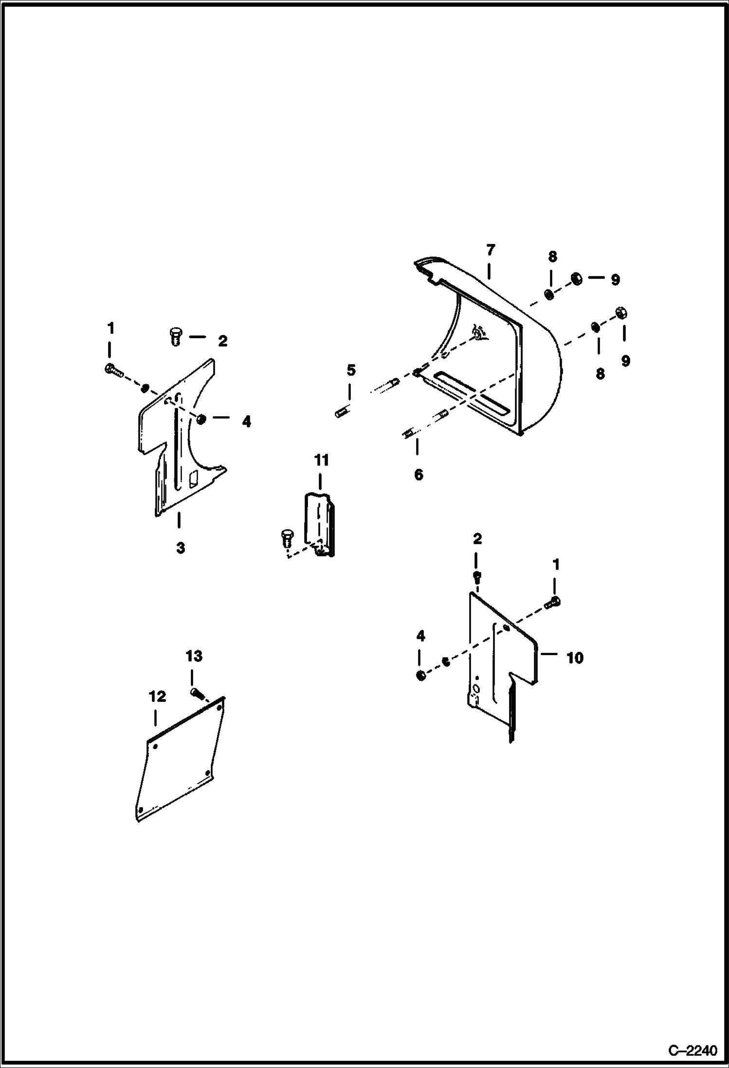 Схема запчастей Bobcat 700s - ENGINE SHROUDING POWER UNIT