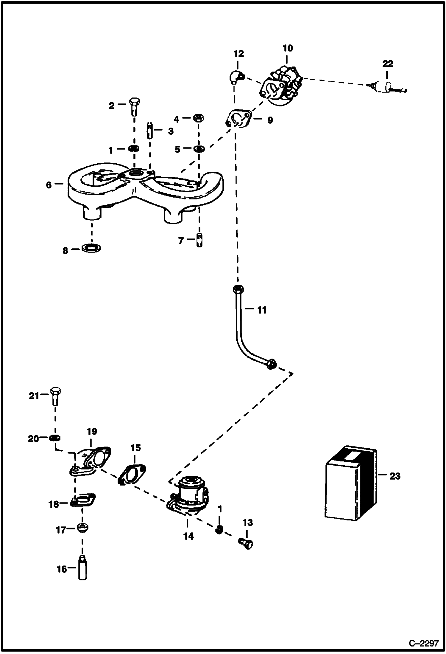 Схема запчастей Bobcat 700s - FUEL PUMP, CARBURETOR & MANIFOLD POWER UNIT