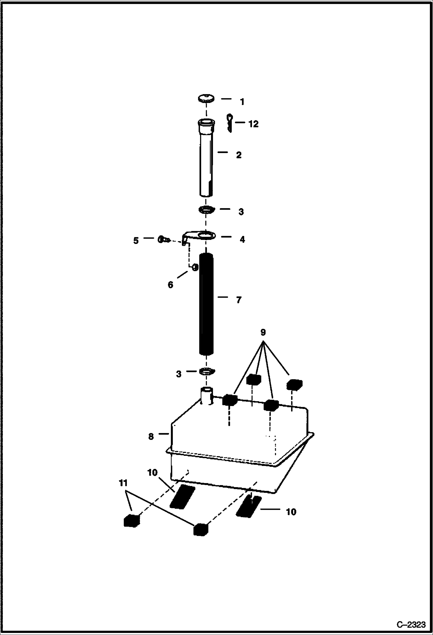 Схема запчастей Bobcat 300s - FUEL TANK POWER UNIT